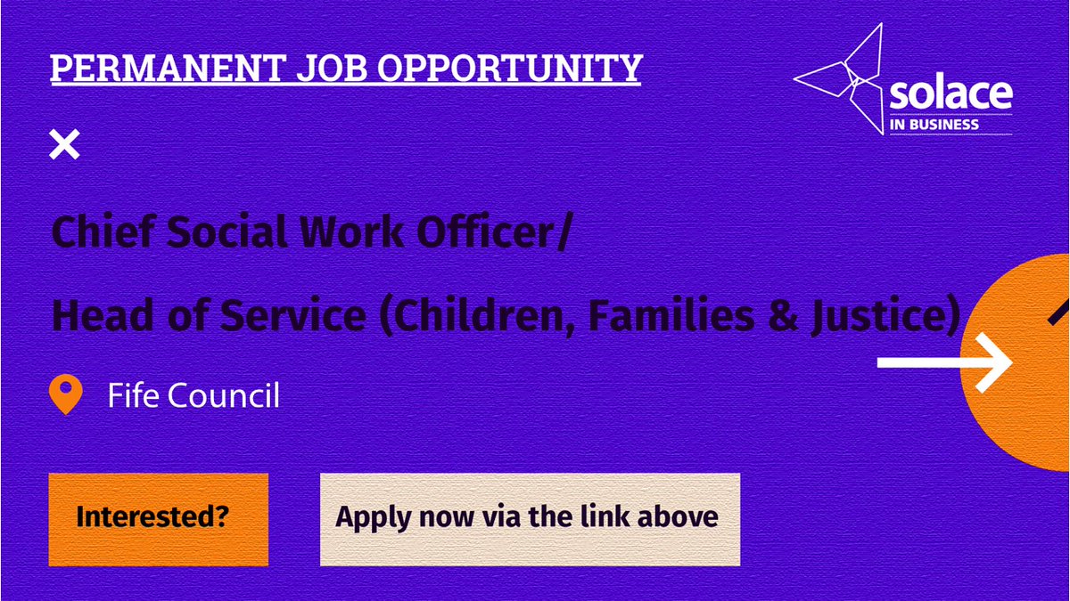We are assisting <a href="/FifeCouncil/">Fife Council</a> with the recruitment of their next Executive Director Education and Chief Social Work Officer &amp; Head of Service (Children, Families &amp; Justice). If you have queries about the roles, please contact us on 020 7976 3311 or visit fife.gov.uk/joinus