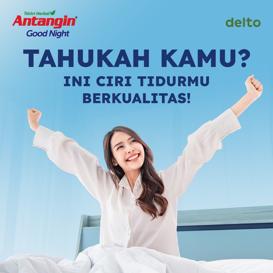Antangin_IDN's tweet photo. Bestie, siapa disini yang merasa masuk angin sehingga tidur menjadi tidak berkualitas?

Minum Antangin Good Night, biar masuk angin hilang, tidur lebih berkualitas dan bangun pagi lebih segar lagi!

#SkipAngin #Antangin #AntanginGoodNight https://t.co/5JB4eMLDy1