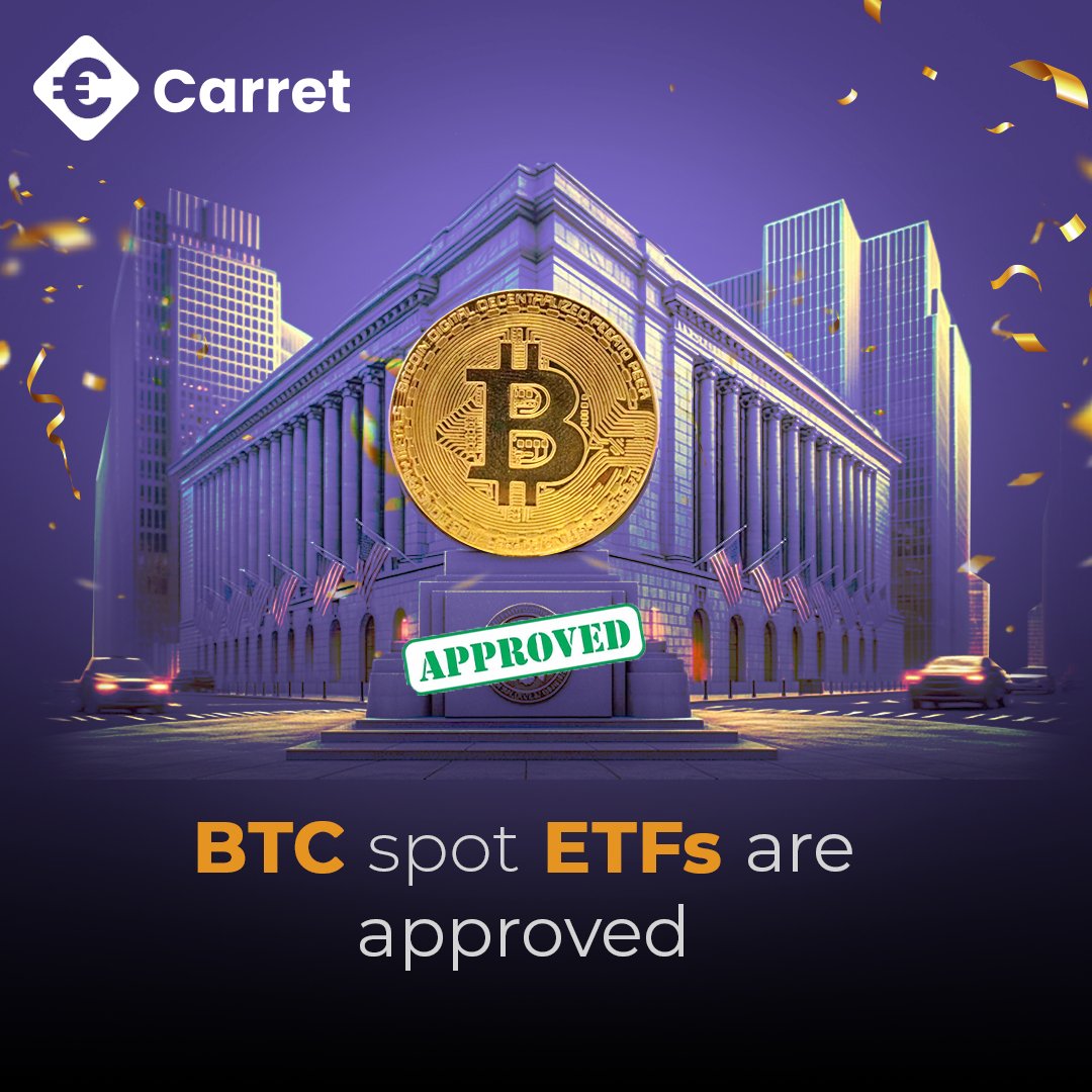 The approval of Bitcoin ETFs is just the beginning.

The SEC's approval of Bitcoin ETFs marks a significant milestone in the integration of digital currencies into traditional finance. 

#BTC #BitcoinETFapproval  #SEC #CryptoInvestment #ETFApproval