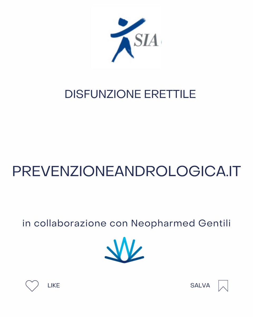 Stili di vita sani e abitudini quotidiane virtuose sono la chiave del successo.
Prevenire le patologie #cardiovascolari e la #sindromemetabolica significa prendersi cura della propria salute sessuale e preservare la funzione erettile.
•
Con il contributo di @neopharmed_gentili