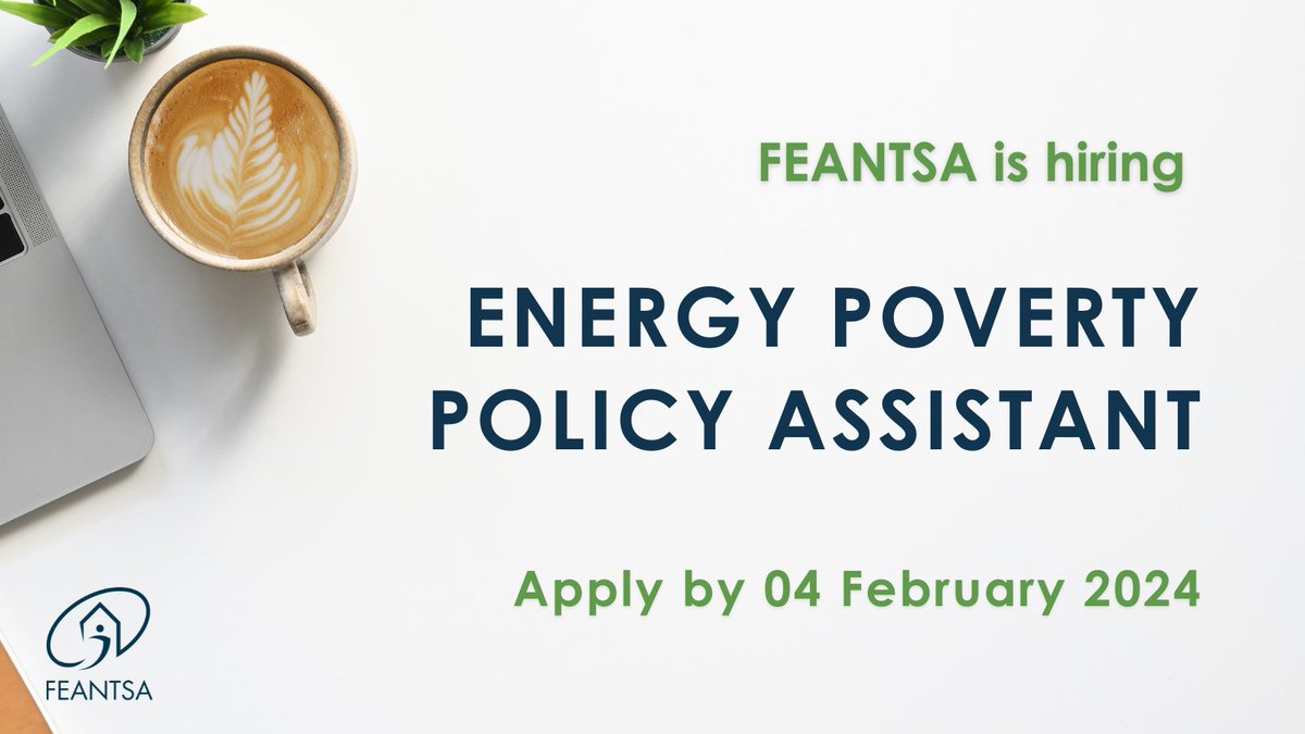 FEANTSA's tweet photo. 🚨 FEANTSA is hiring! 🚨
We are looking for an Energy Poverty Policy Assistant!! 🏡
📅 Deadline: 4th of February, 23:59 Brussels time
🔗 https://t.co/SsISYGieTk
#JobOpportunity #FEANTSA https://t.co/tkx5TXl9Ta