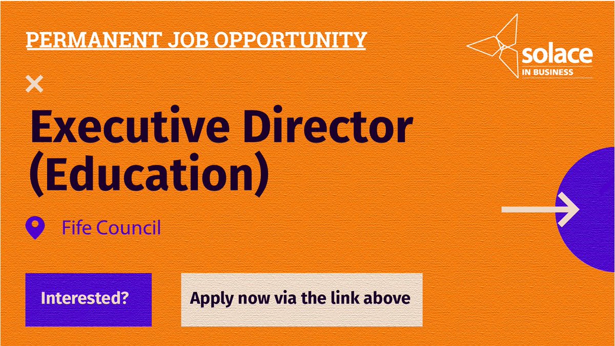 We are looking for an Executive Director (Education) to join the team at <a href="/FifeCouncil/">Fife Council</a>. Further information on this opportunity can be found at fife.gov.uk/joinus, or, should you prefer to discuss the role, we are available on 020 7976 3311.