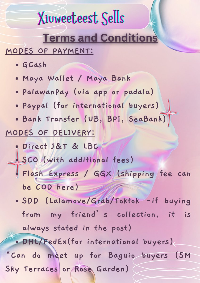 xiuweeteest's tweet photo. 🌻 Welcome to Xiuweeteest Sells  🌻

     🌷Kindly read T&amp;Cs for smoother transactions 🌷 https://t.co/8u54n5LAJd
