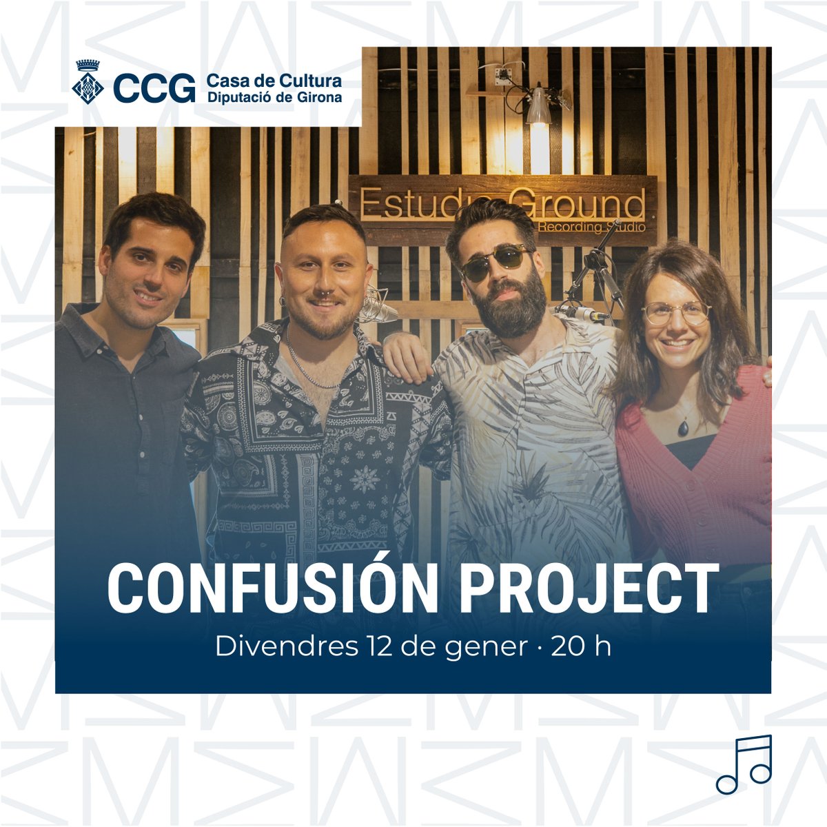 🪇🪈Confusión Project porta a escena un espectacle interpretatiu en el qual la flauta travessera, el piano, el baix elèctric i la percussió tenen tots un paper protagonista mostrant la rítmica dels diferents pals flamencs.

📆12 de gener • 20 h
🎟tuit.cat/v395e