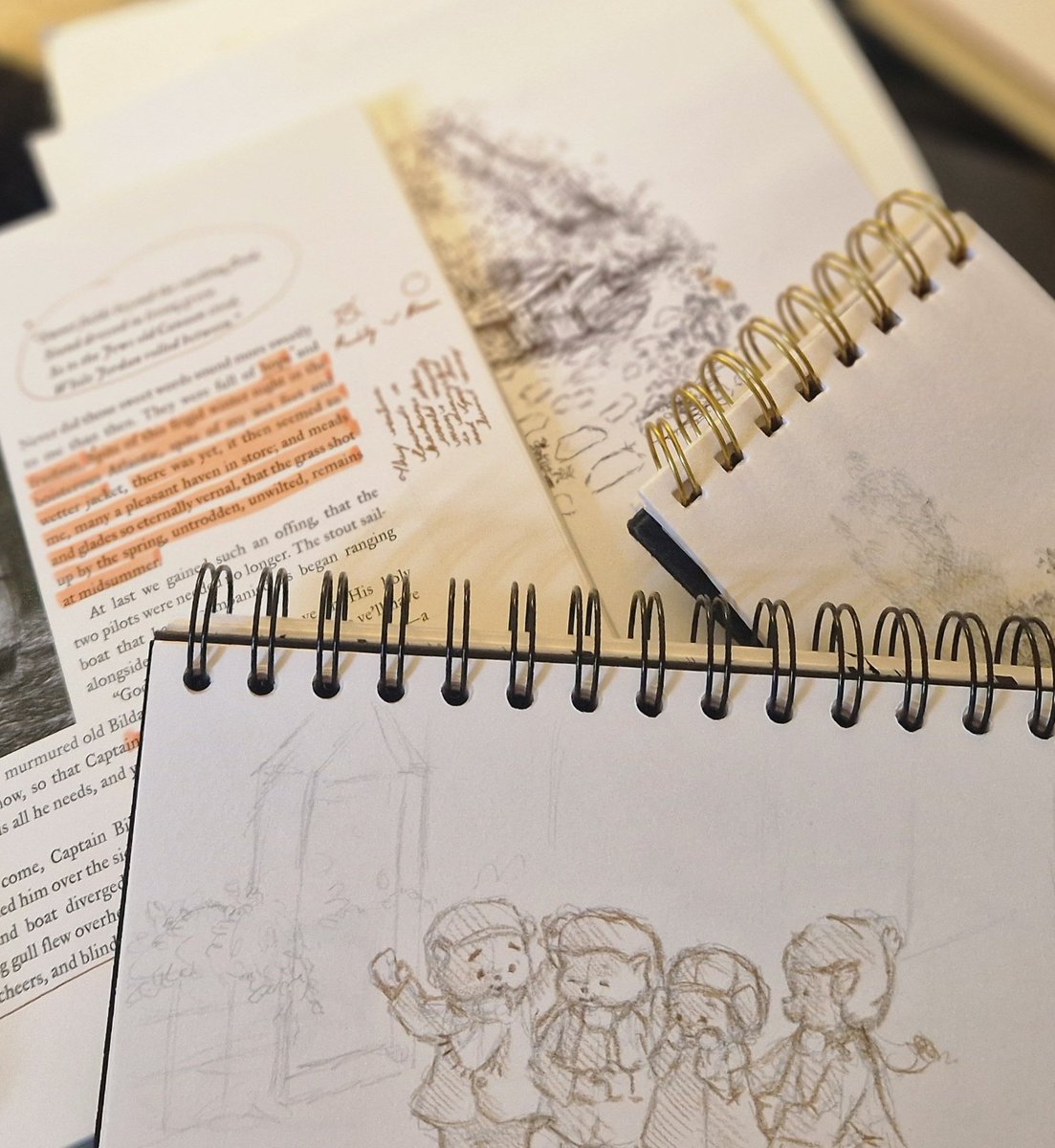 Feeling unwell today, So researching and Doodling ideas 💡 

#illustrations #writer #artist #unwell