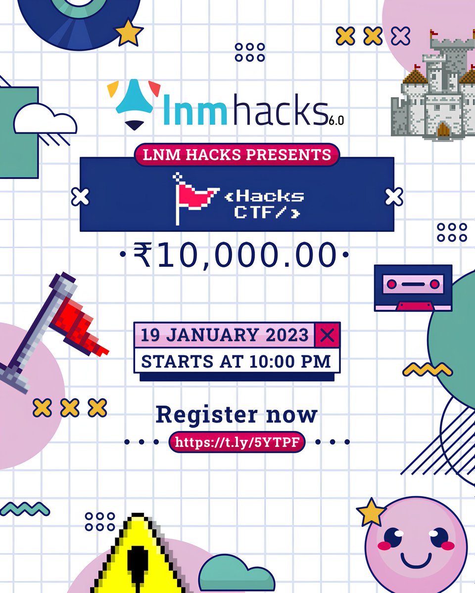 LNMHacks's tweet photo. 🚨 Attention, Cyber Enthusiasts !!! 🚨

🔐 Unleash your inner hacker at LNMHACKS 2024 Capture The Flag (CTF) Challenge! 🔓

📅 When: From 10:00 pm on 19th to 10:00 am on the 20th
📍 Where: Online https://t.co/YWlEc4rnAx