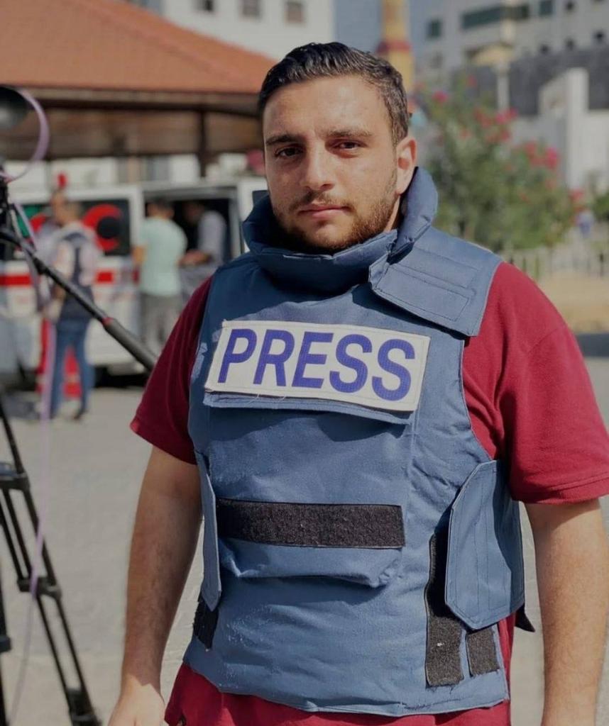 16thOctPal's tweet photo. Israel forces massacred the. Palestinian  journalist Muhammad Jamal Thalathini in an airstrike that targeted his house in Gaza. 
#16thOctoberGroup
#GazaGenocide https://t.co/z9IjMh8fEK
