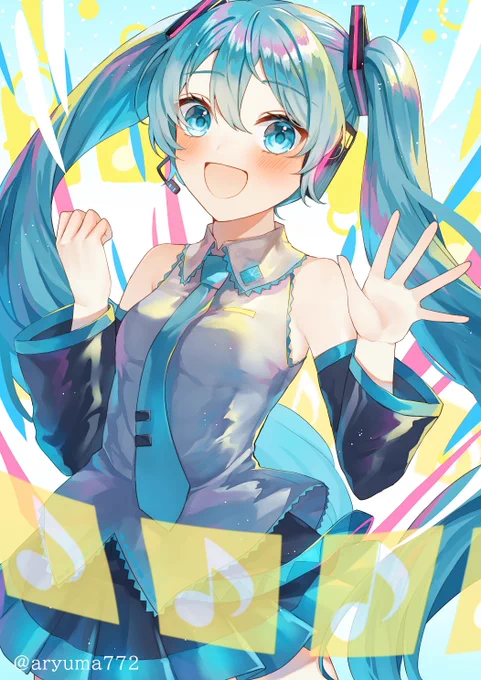 #初音ミク  待ってたよ!一緒に頑張ろう!