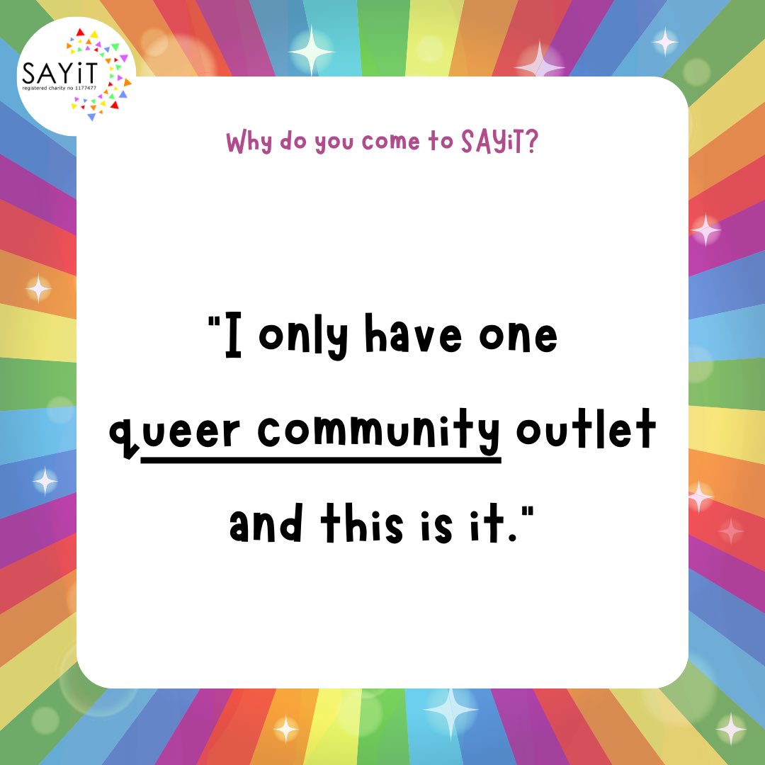 We recently completed our annual survey. Here’s what some of our young people responded to the question: Why do you come to SAYiT?