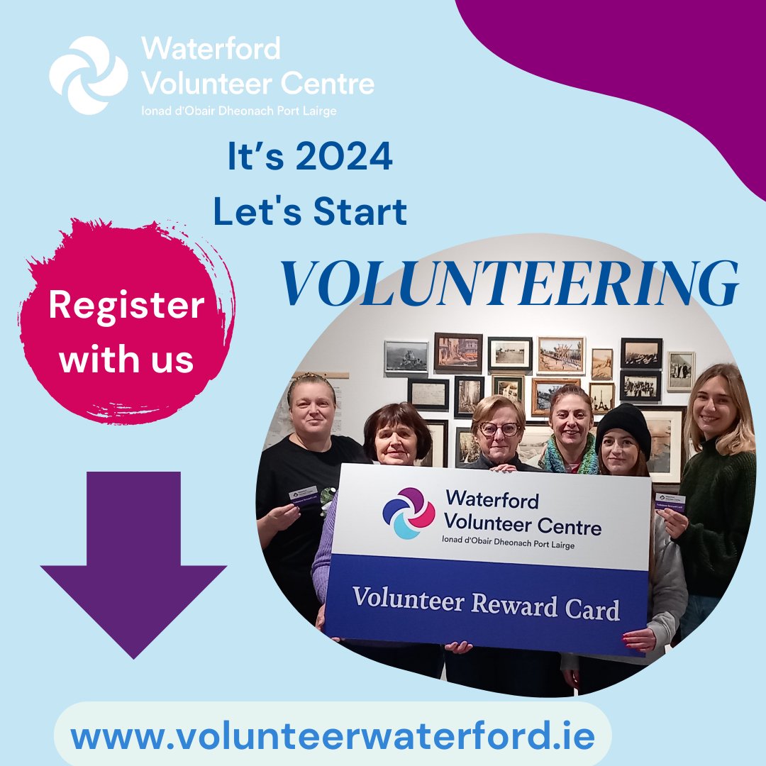 'Volunteers do not necessarily have the time; they have the heart.' Register with us - volunteerwaterford.ie