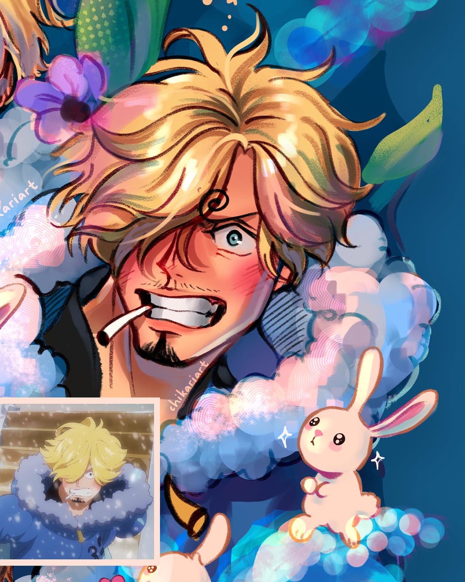 Me too, little bunny…me too ☺️ #redraw #sanji #ONEPIECE1089