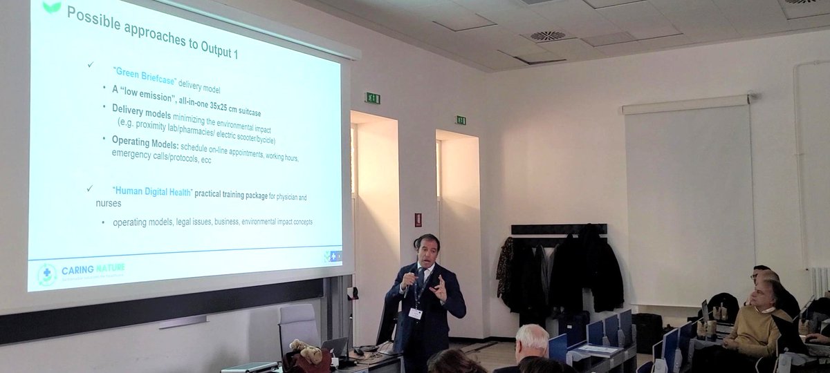 CaringNature_'s tweet photo. 📢"10 innovatives solutions developed, tested and validated in 33 use cases around Europe"

This is the ambitious effort, presented today, that will be conducted by the @CaringNature_ team towards decarbonising the healthcare system🏨🌱

Stay tuned ! https://t.co/tGLMbRuXgu