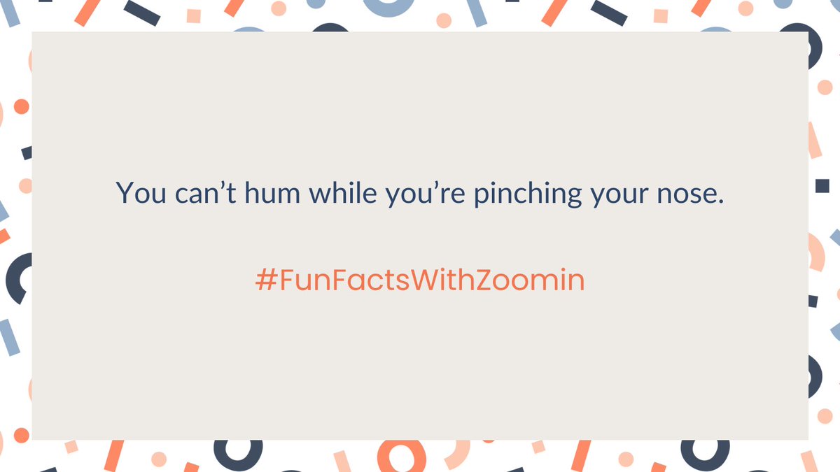 Double tap if you too just tried to hum while holding your nose 🥰Keep following so more fun facts every week!

#zoominstories #zoominfeed #zoominthursday #thursday #funfacts #funfactsoftheday #fact #didyouknow #didyouknowfacts