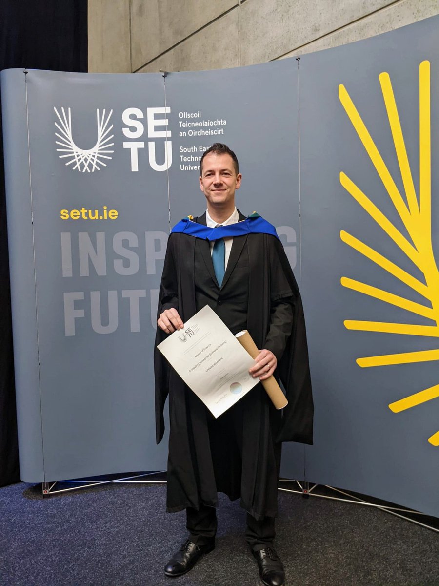As a lifelong learner and global citizen, I'm happy to share that I've graduated with a Master's degree in Computing (Enterprise Software Systems). Thanks to the shift to remote working I turned extra time into a long held dream. Embracing change, one step at a time!  #SETU