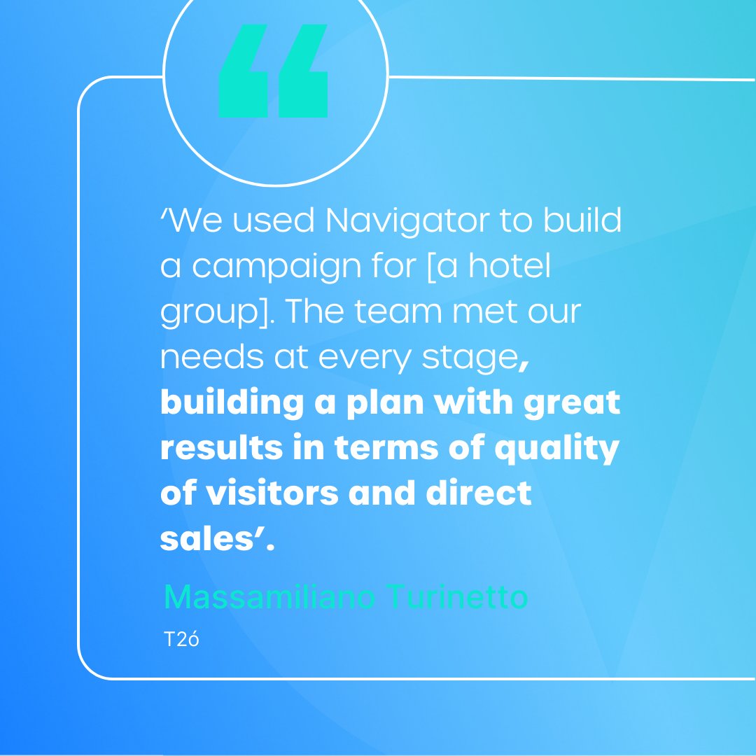 Navigator doesn’t only care about delivering travel brands incredible results from their digital ad campaigns…we also care about meeting our client’s needs at every stage of the process. Book a demo with the Navigator team today at eu1.hubs.ly/H06wyDb0 #digitalmarketing