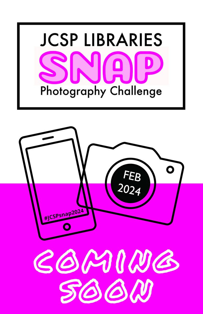 COMING SOON: JCSP Libraries SNAP Photography Challenge February 2024...📸🤳😊 #JCSPsnap2024 @jcsplibraries @PresSSWarrenmt @CJNashPhoto