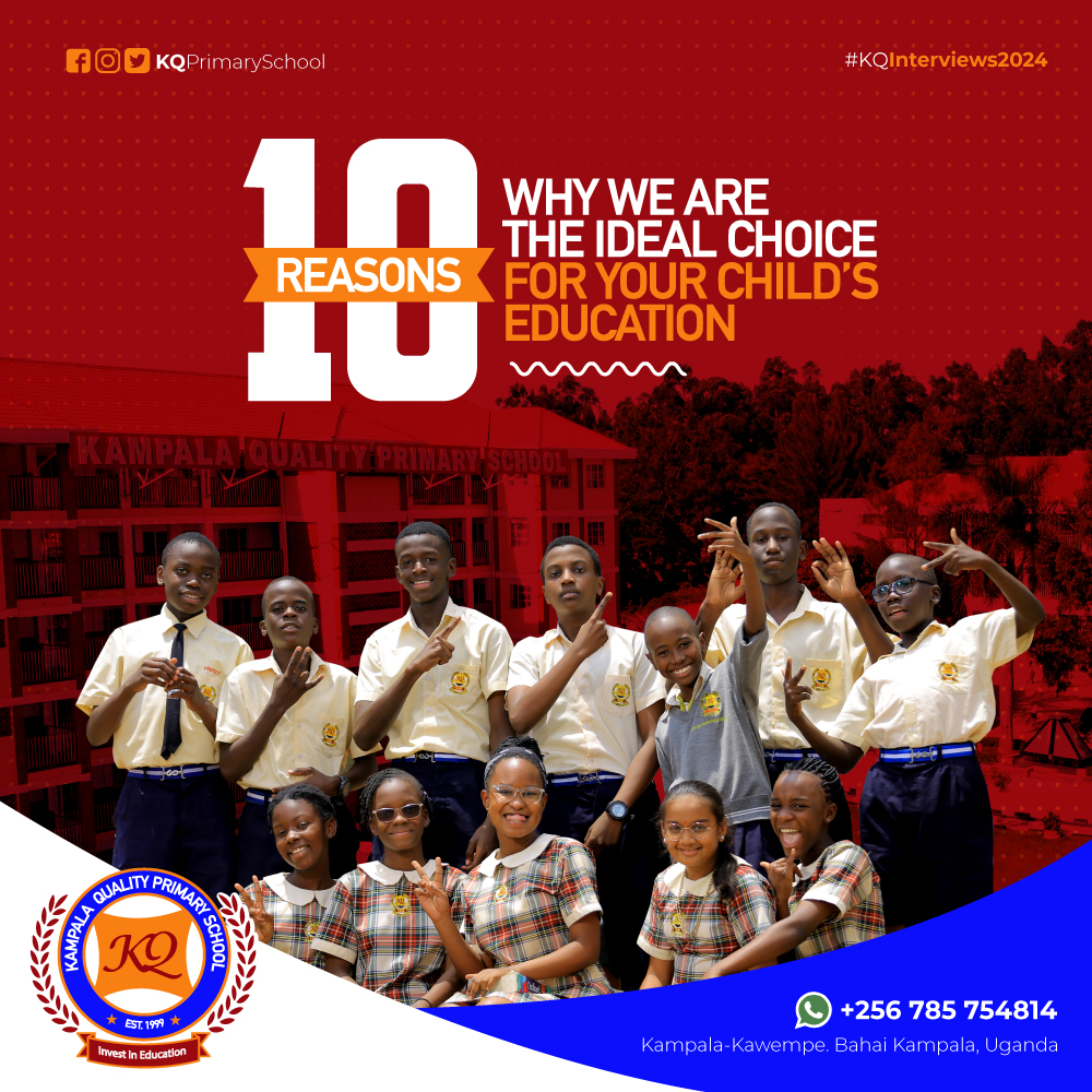kqprimaryschool's tweet photo. Follow us on this Journey as we take you through the #TenReasons why we are still the ideal choice for your child's #education. We can't wait for you to join us.π For details; #WhatsAppOrCall +256 705 299274 or +256 785 754 814. #schoolinterview #2024Intake. https://t.co/ZBwuhXrdgy