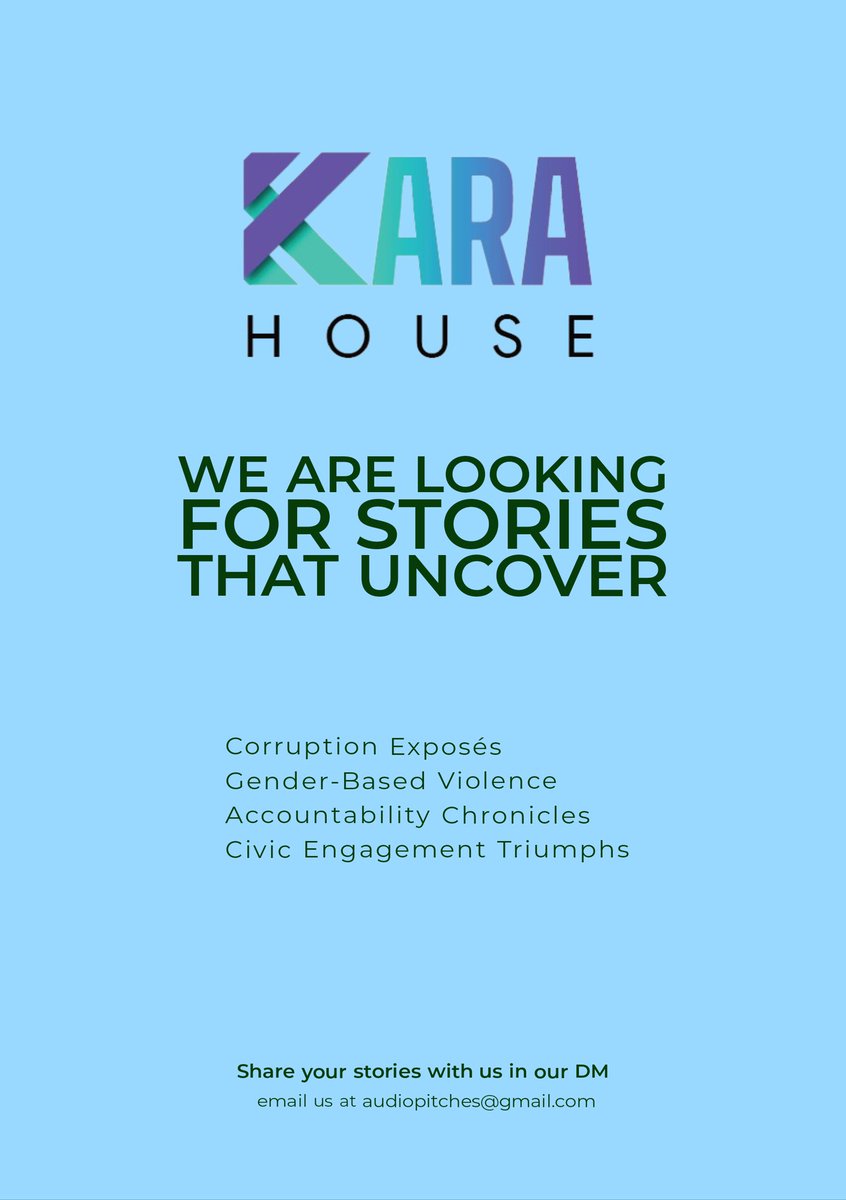 Exciting News! Introducing Kara House.  We're on a mission to bring you captivating investigative stories that resonate with our society. We're on the lookout for narratives that spark change and hold the powerful accountable. Your stories matter and we want to hear them.📢💬.
