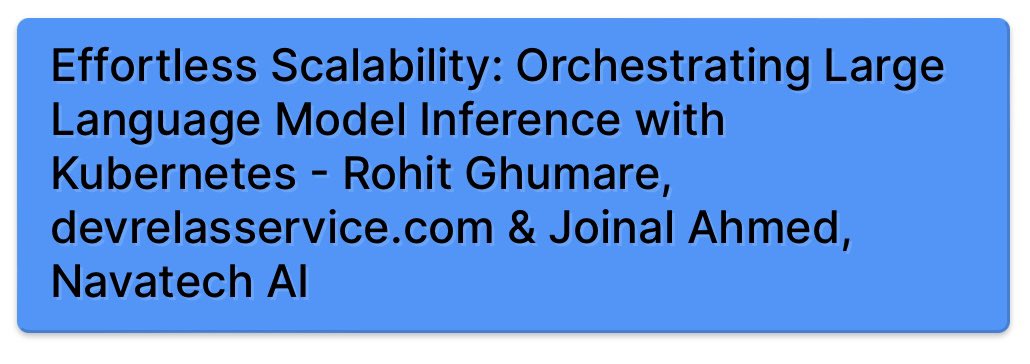 Super excited to announce I and <a href="/ghumare64/">Rohit Ghumare</a>  are leading a session at <a href="/KubeCon_/">Kubecon_</a> Europe at Cloud Native AI day and will be covering how to seamlessly scale LLM inference on kubernetes using kaito and vLLMs.
If you are around, join us let’s have a chat.