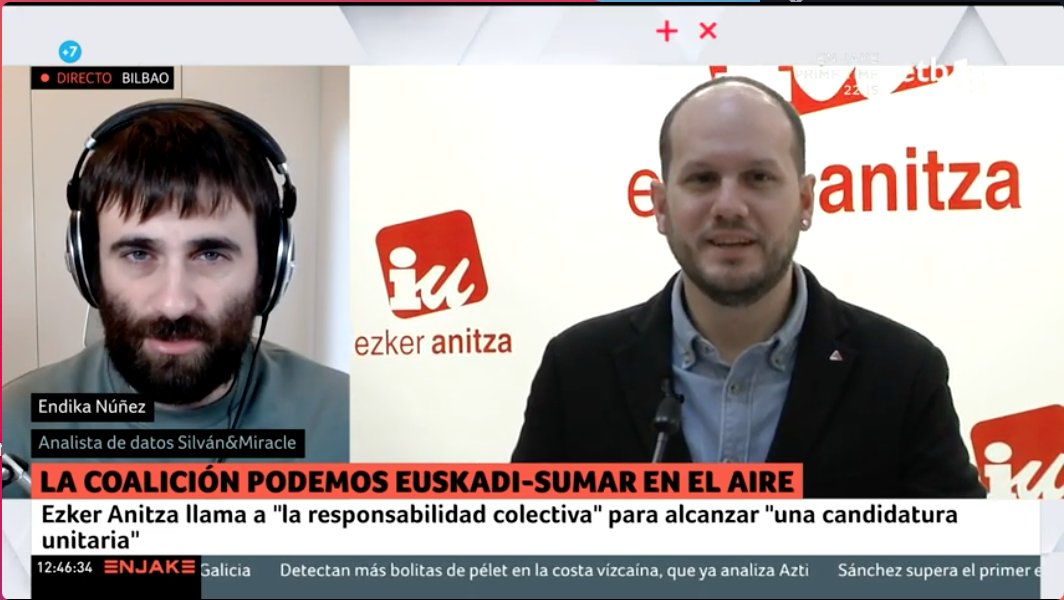 enjakeETB's tweet photo. 🔴🏛 @endikasatu , analista de datos @silvan_miracle "Fracturar el espacio imposibilita sacar representación. El 3% es asumible pero el 5% se queda lejos. Es pronto para sacar conclusiones".
#EnJakeETB
➡ https://t.co/OY83zEh0fK
@Xlapitz https://t.co/8KQJlzgfOS