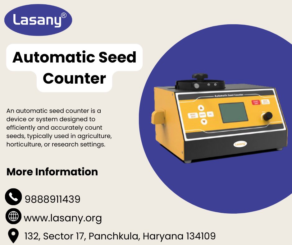 AUTOMATIC SEED COUNTER For More Information Contact Us :- lasany.org 8054021202,9803047917 #automaticseedcounter #totalorganiccarbonanalyzer #HighResolutionFastGasChromatography #gaschromatography #laboratory #science #explorepage #chemistry #biology #research