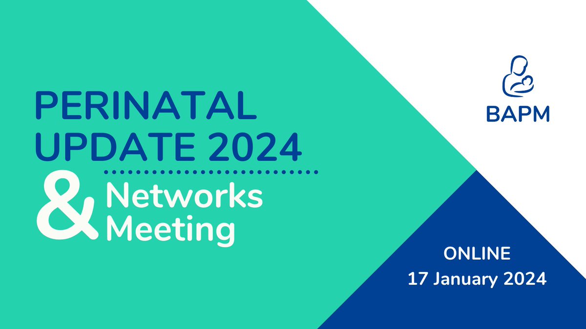 Don't miss next week's Perinatal Update 2024 – a chance to hear the latest updates on key topics in neonatal care! Tickets are free for BAPM members. Non-members can attend for £15 (or join BAPM). There's still time to register here> bapm.org/events/perinat…