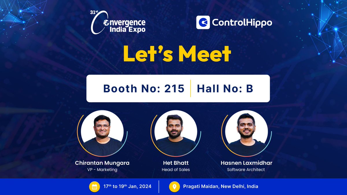 controlhippo's tweet image. Join us for an exclusive opportunity to meet our experts and explore ControlHippo.

Our experts will be on hand to share insights, answer your questions, and provide the best understanding of ControlHippo.

To secure your spot, RSVP now [lnkd.in/gk7RRSiH]

#TechTalk