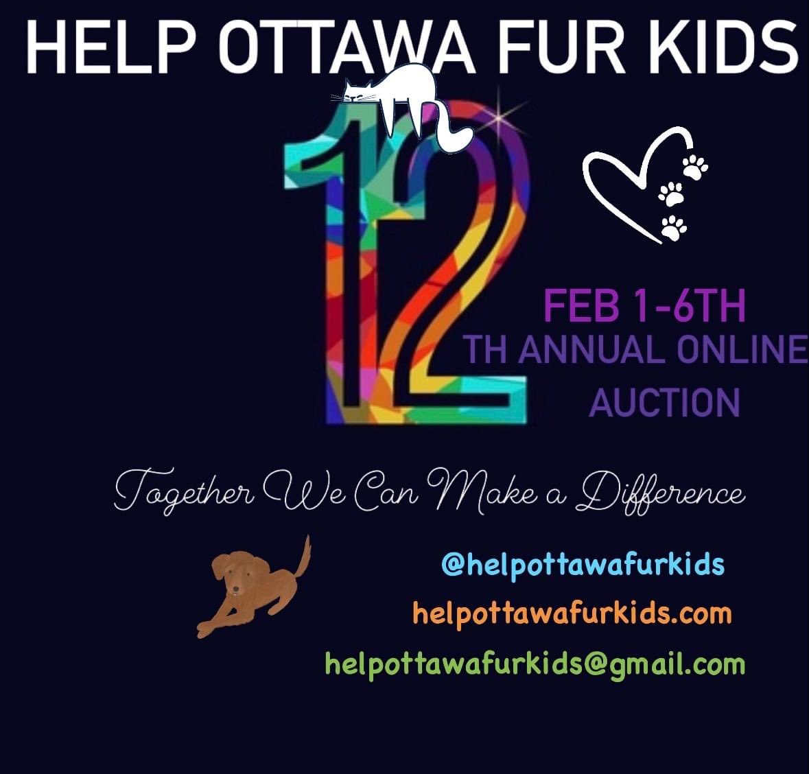 It’s that time of year where I’m looking for prizes/gift certificates to auction off for the <a href="/HelpOttFurKids/">Help Ottawa Fur Kids</a> 12th Annual Online Auction! Who wants to join me? 
#supportlocal Promoting awesome local businesses &amp; giving 💯% back to local rescue animals! 🐾❤️🐾