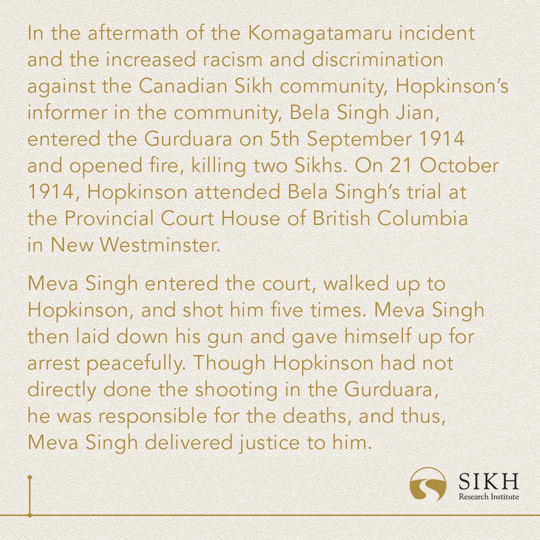 Today in #Sikh History:
Bhai Meva Singh of Lopoke village, a Ghadr party activist, was executed by the Canadian government on this day in 1915. Bhai Meva Singh had delivered justice to Canadian immigration inspector W.C. Hopkinson who through a proxy had been responsible for the