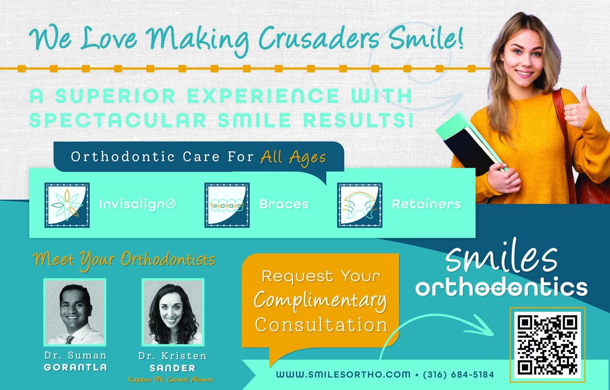 KMC's Paladin is brought to you by Smiles Orthodontics.  

If your business is interested in purchasing an ad in KMC's student-run newspaper Paladin, website or one of our social media platforms, please DM us for more information.