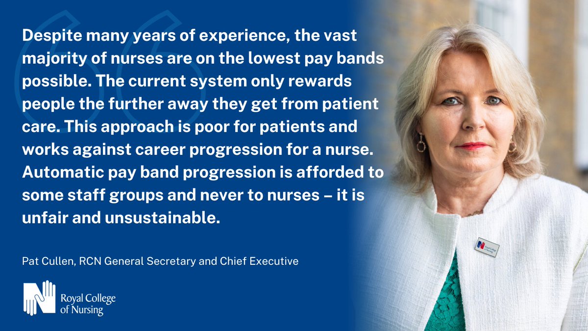 As the UK govt launches a consultation on a new pay spine for NHS nursing staff in England, we're calling for a fresh approach to how the profession is recognised and rewarded.

We’ll be collecting members’ views to provide a robust response.

Read more: bit.ly/48QncHE