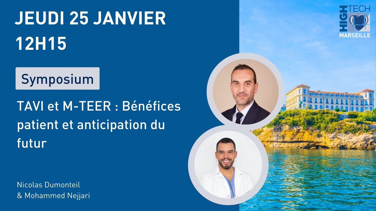 #HIGHTECH2024 - Rendez-vous le jeudi 25 janvier à 12h15 pour le dernier symposium de l’édition 2024 ! 

💡Rejoignez nos experts pour un symposium <a href="/EdwardsLifesci/">Edwards Lifesciences</a> sur les bénéfices patient et l’anticipation du futur dans le cadre du TAVI et M-TEER. 

 ➡ swll.to/inscriptions-H…