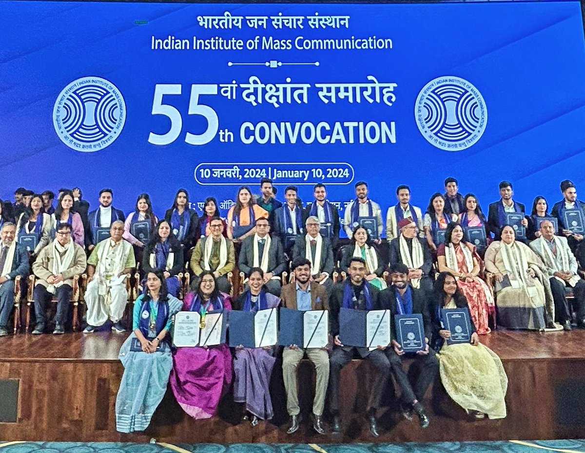 It's been a wonderful time at IIMC. Officially conferred with the Post Graduate Diploma in English Journalism in the 55th Convocation ceremony, 2024.