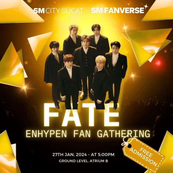 Been inactive lately but for those who are a South of Metro Filo-ENGENE

You can try attending Fan Gathering via SM Sucat! 

#ENHYPEN #ENGENE #FanGathering #fate #EverythingHereAtSM #YouAreWelcomeHere 

FB POST: 
m.facebook.com/story.php?stor…