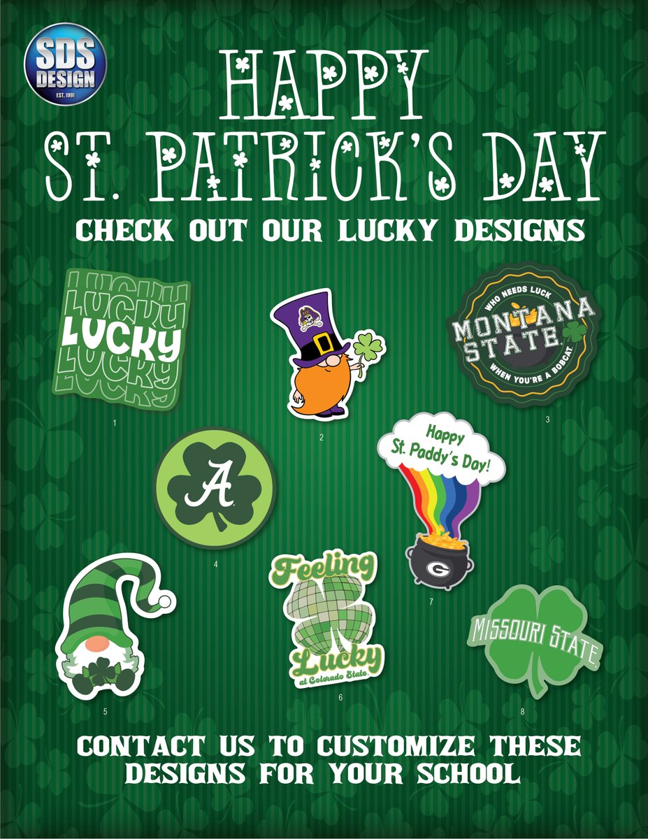 stick2whatulove's tweet photo. Get ready to sham-rock your world! ๐โจ Our St. Patrick's Day designs are here to bring the luck of the Irish to your decals, magnets, and stickers collection. Embrace the green vibes and let the festivities begin! ๐๐ #StPatricksDayMagic #sticktowhatyoulove #Stickers https://t.co/B0HB3NtDk1