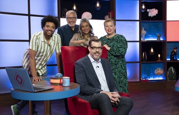 SaveRedlandLibr's tweet photo. 6pm TODAY on @BBCTwo
Richard Osman's House of Games
s7 Ep 64 of 100, Week 13: Thursday
@richardosman hosts #JohnnyCochrane @ShobnaGulati @DermotMurnaghan & #LauraSmyth on this week’s #RichardOsmansHouseOfGames
#Quiz #Quizzing https://t.co/WYKk9uXZWq
