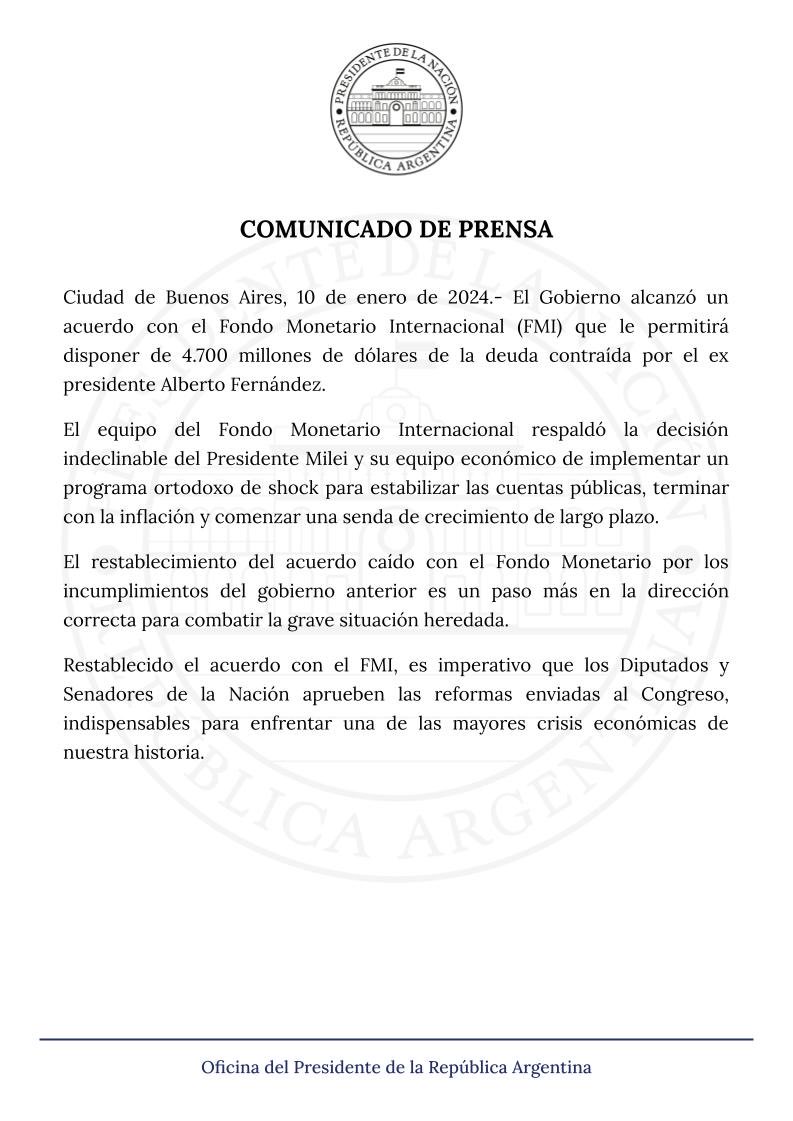 Cómo se puede mentir de esa manera! No fue el gobierno de Alberto Fernandez el que contrajo la deuda con el FMI. Fue el de Cambiemos.
Cambiemos contrajo una deuda de USD44.500 millones y hoy sigue siendo de USD44.500 millones. No hay justificación alguna para semejante mentira