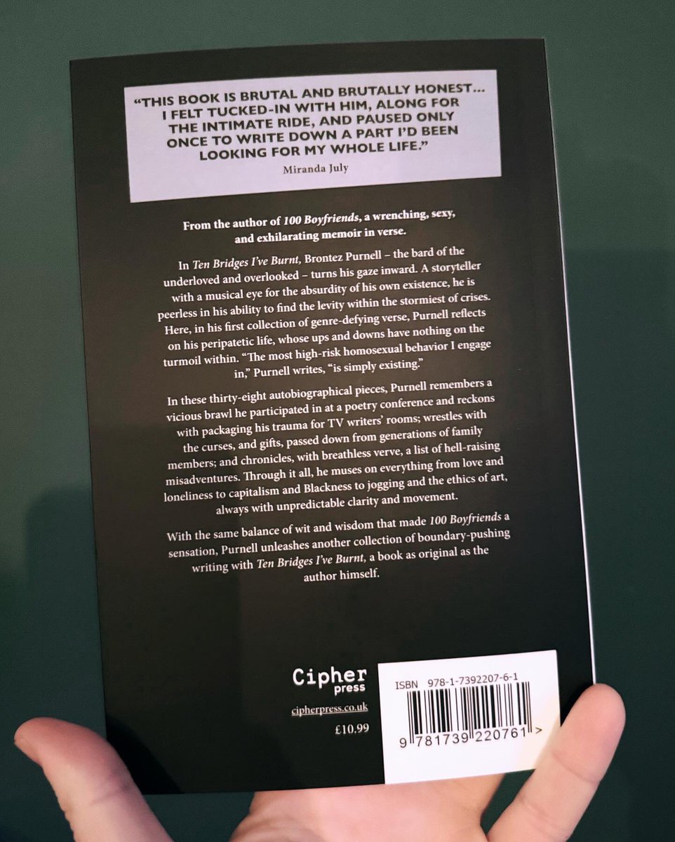 CipherPress's tweet photo. LOOK WHAT’S LANDED!! 🔥🔥

Brontez Purnell fans are in for a treat when this exhilarating, sexy, and unbelievably wise memoir in verse publishes next month 

There’s still time to pre-order! https://t.co/vsz0H1oc4b https://t.co/s29DhMXPhM