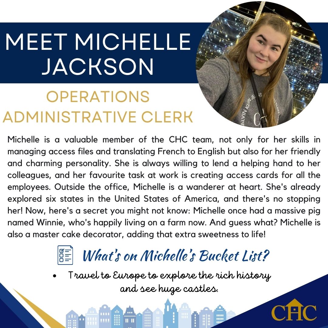 Introducing Michelle Jackson, our ultimate multitasker! By day, she's our Operations Administrative Clerk, and when the sun sets, she's indulging in her passions: globetrotting to new destinations and whipping up stunning cake creations!
#EmployeeSpotlight #TeamExcellence #WECHC
