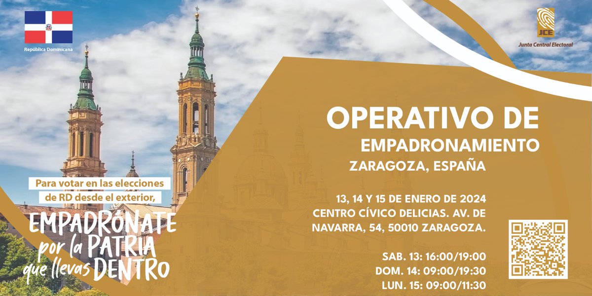 Con el pre-empadronamiento en línea puedes iniciar el proceso aquí 🔗pre-empadronamiento.jce.gob.do y completarlo en nuestras oficinas.

¡Empadrónate, por ti y por la democracia!

#EmpadrónateRD2024
#VotaRD2024
#EleccionesRD