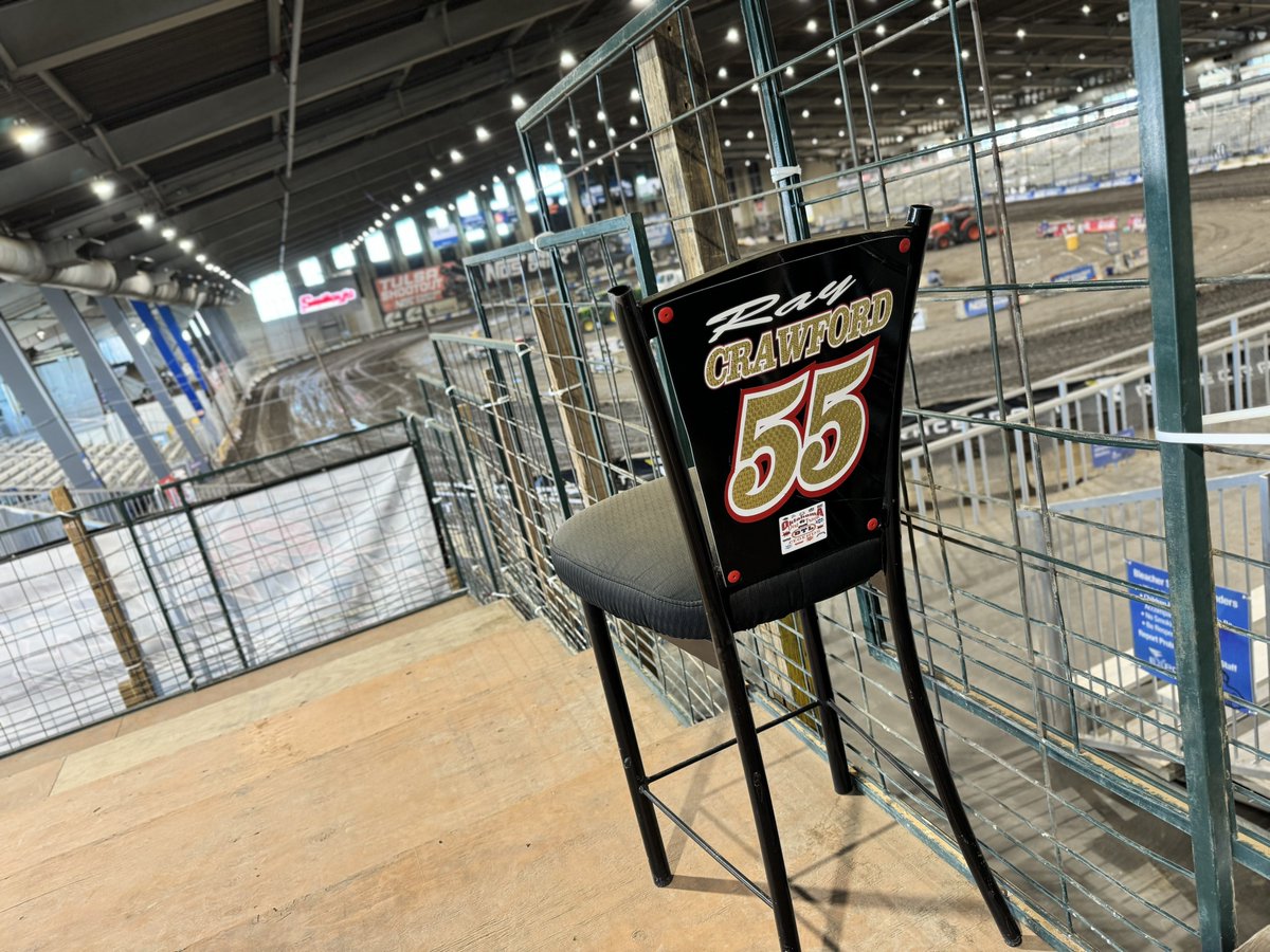 It’s the fourth Shootout / Chili Bowl without Ray Crawford.

His chair is still placed atop the pit platform every single year.

Great place to watch the Donnie Ray Crawford Foundation two-seater from.