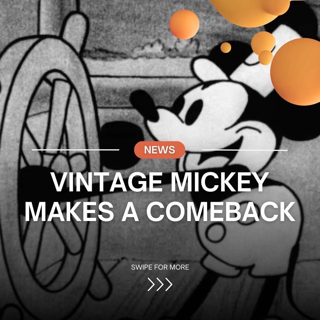 AtomicPeeps's tweet photo. 🌟 Vintage Mickey makes a comeback! 🐭✨ 

After the copyright curtain dropped on Jan. 1, the iconic 1928 'Steamboat Willie' version of Mickey Mouse is now making waves as the top NFT on OpenSea. 🚀🔥 

#digitalart #nftcommunity #nftart #nftcollectors #cryptoart https://t.co/iwFl3FV9fS