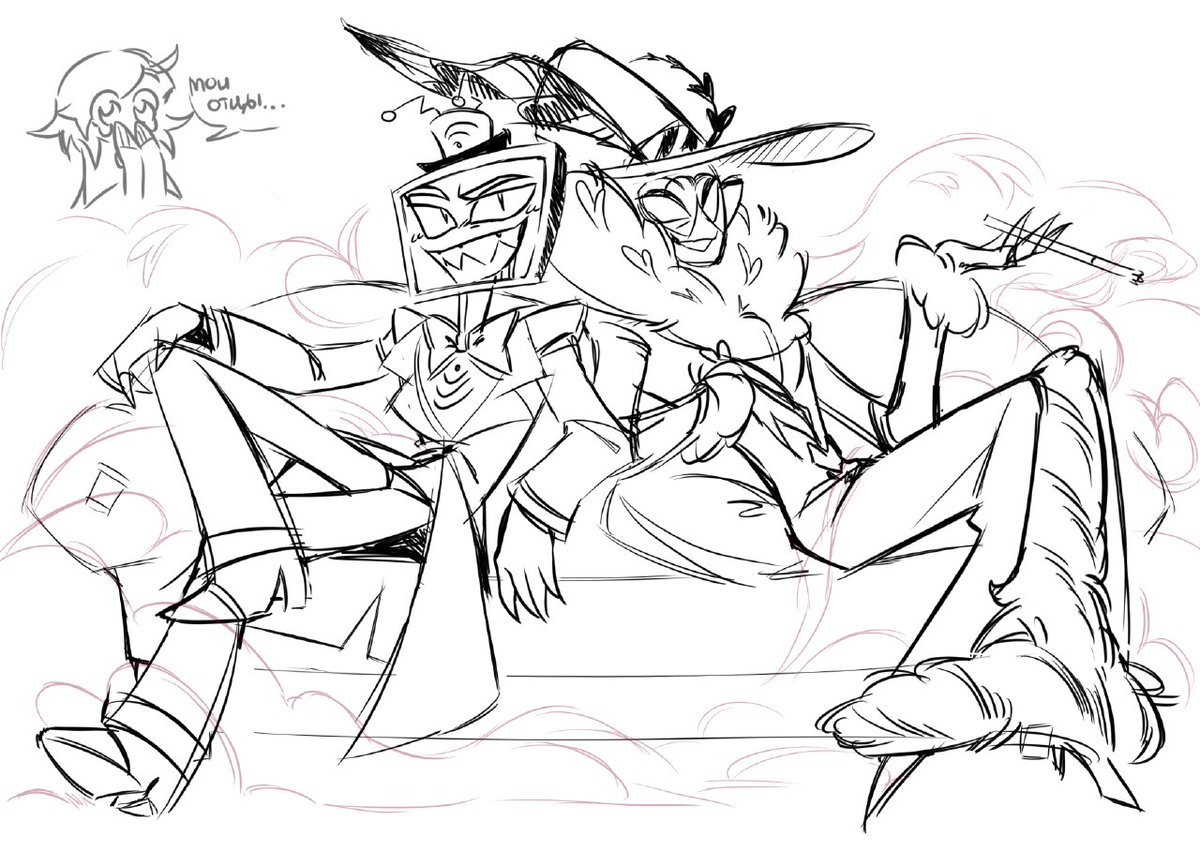 keeiwo's tweet photo. 📺♥ few sketches for my dads
#vox #valentino #hazbinhotel https://t.co/cE5WWAoO1v