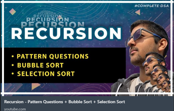 Vijayashri21562's tweet image. Day 44-45 of #100DaysOfCode in Java: Explored recursion in patterns/arrays, cracked essential techniques (passing/returning arrays), and implemented bubble/selection sort with recursion. 🚀 Exciting journey breaking down complexities into simpler forms! 💻#RecursionMagic 🤖
