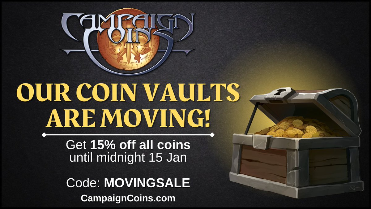 Our coin vaults are moving! Get 15% off all orders until midnight 15 January with the code MOVINGSALE.
campaigncoins.com/discount/MOVIN…