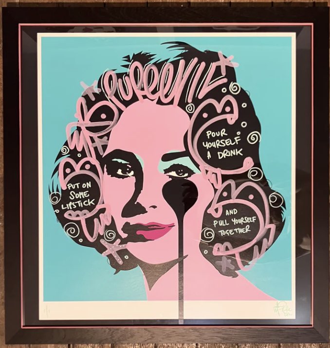 pureevilgallery's tweet photo. Custom framed Liz Taylor #customframing #liztaylor #streetart #graffiti #framed #nightmareseries #handfinished #screenprint - https://t.co/jO4n2DTzJl https://t.co/iOnXhmmNBQ