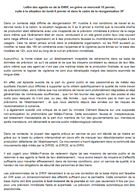 nicolasberrod's tweet photo. 🌨️Clément Beaune avait mis en cause Météo France après la neige en IDF lundi soir, le syndicat @MeteoFo dénonce une "accusation fausse, irrespectueuse et totalement inacceptable de la part d'un membre de l'un des gouvernements qui ont démantelé le service public météorologique". https://t.co/dNi8ipRfDr