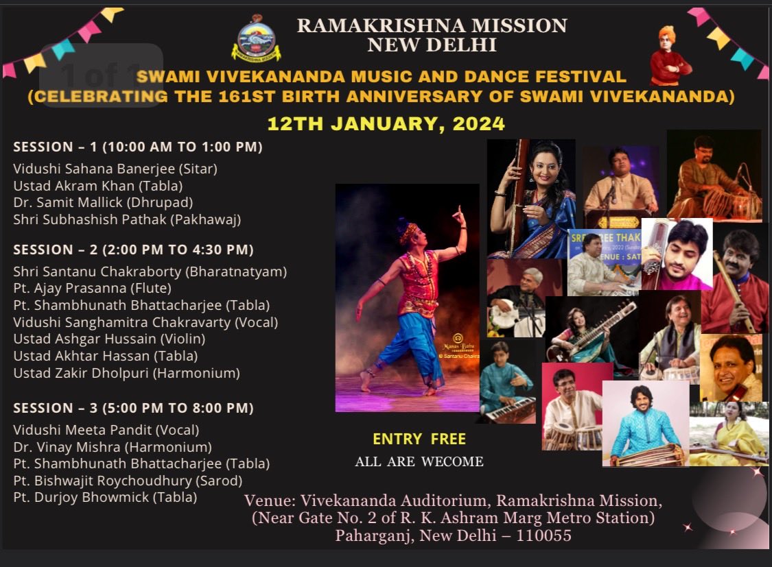 DrHarishBhalla's tweet photo. Please attend the full day programme specially Vocal Recital by Dr Meeta Pandit 6th Generation of Great Pandit Family of Gwaior Gharana 🙏🌹😅Dr Harish Bhalla Sec Gen International Melody Foundation 🌹🙏😅 https://t.co/XT45TVzcRj