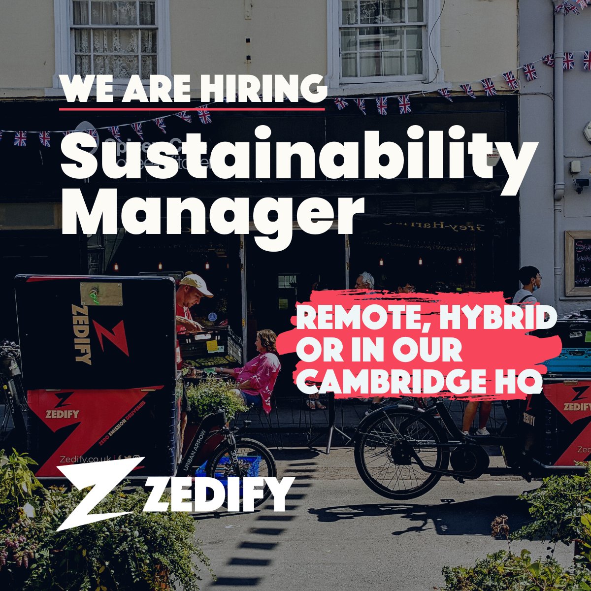 We're hiring a sustainability manager! Working closely with our current Chief Sustainability Officer and co-founder Sam Keam, this is a great role for someone who wants to grow in their #sustainablebusiness career. Apply on eu1.hubs.ly/H06-94H0 👉