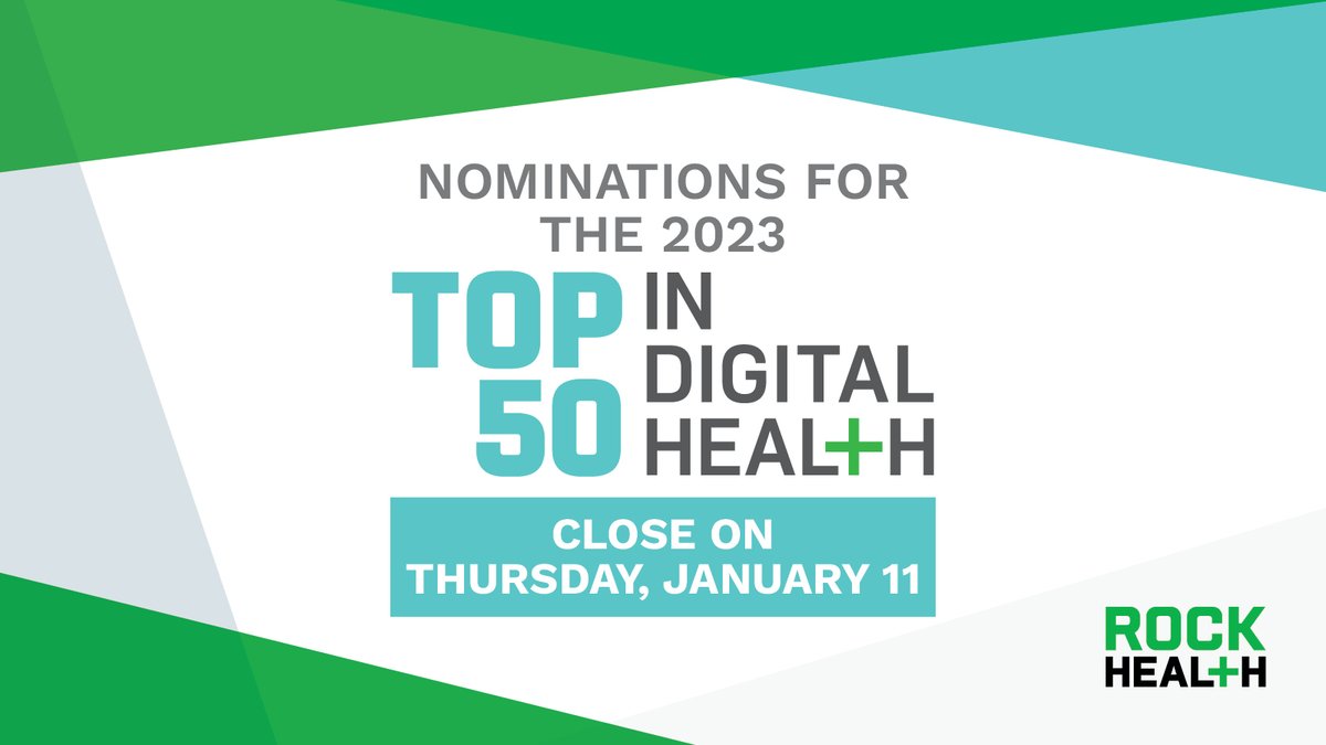 Top 50 nominations close today! This is your last chance to recognize the leaders driving digital health forward. The nomination period closes today at 11:59pm PST—submit a nomination here! top50indigitalhealth.com/nominate-23